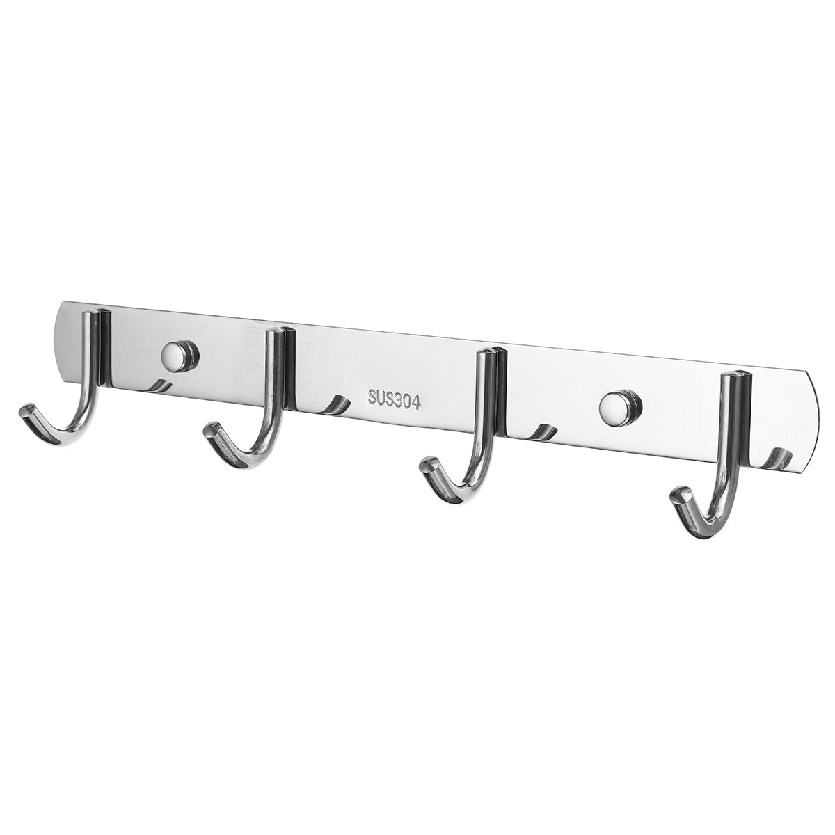 Hats Towel 3 Hooks Stainless Steel Heavy Duty Rail Bar Wall Coat Hangers Rack Wall Mount Coat Hook Scarves SUS 304 Brushed Stainless Steel Finish Rust and Water Proof for Coat Kitchen Utensil