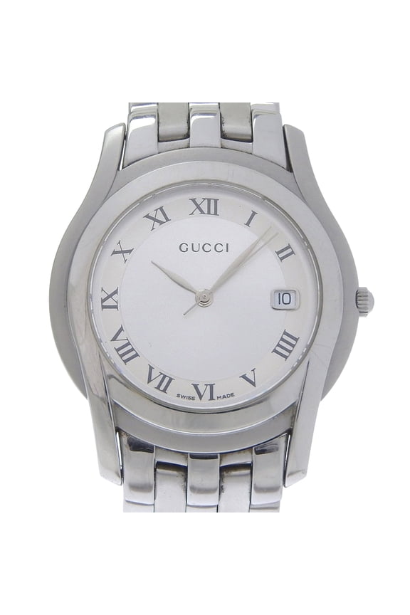 Pre-Owned Gucci G-Class Watch 5500M Stainless Steel Quartz Analog Silver Dial Men's (Good)
