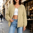 thumbnail image 6 of Fewfanhot Womens Clothes Oversized Lightweight Fall Winter Coat with Pocket Zip Up Warm Utility, 6 of 6