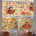 thumbnail image 5 of dajkiuy 3Pcs Wall Decal Thanksgiving Maple Leaf Pumpkin Turkey Decoration Window Glass Decal Sticker Double Sided Visible Electrostatic Sticker Wall Decal, 5 of 7