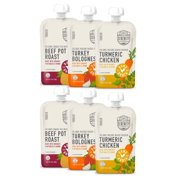 Serenity Kids, Toddler Purees with Bone Broth Variety Pack, For 12+ Months, 3.5 ounce Pouch (6 Pack)