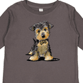 thumbnail image 4 of Inktastic Little Gent Yorkie Boys or Girls Long Sleeve Toddler T-Shirt, 4 of 5