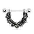 thumbnail image 2 of 316L Stainless Steel Gothic Barbwire Nipple Shield, 2 of 2