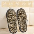 thumbnail image 2 of Balery Leopard Print Pantuflas de Casa de Felpa Silenciosas con Diseño Estampado, Zapatillas Cómodas Antideslizantes de Algodón para Interior-Large, 2 of 8