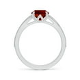 thumbnail image 2 of ANGARA Lab Grown 2 Ct Vintage Inspired Oval Ruby Split Shank Engagement Ring for Women in 14K White Gold (Size-9x7mm) | July Birthstone, Anniversary, Jewelry Gift for Women | Lab-Grown Ruby Ring, 2 of 7