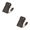 thumbnail image 1 of Cartera de cuero Minnieouse para hombre con cadena larga y cremallera, estuche para tarjetas de crédito, Marron oscuro 2piezas, 1 of 6