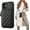 Black, variant on Crossbody Wallet Case for iPhone 12/12 Pro, RFID Blocking PU Leather Zipper Handbag Purse Flip Cover, Kickstand Folio Case with Card Slots Holder Wrist Strap Lanyard 5G 6.1 Inch (White)