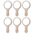 thumbnail image 1 of Shisuyan 6Pcs Wooden Handle Makeup Mirror Creative Cosmetic Mirror Handheld Makeup Mirror, 1 of 8
