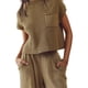 thumbnail image 3 of Lucakuins - Conjunto de pantalones para mujer, camiseta de manga corta con cuello redondo y pantalones largos, atuendo de verano Lucakuins  moda, 3 of 9