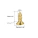 thumbnail image 2 of Tornillos de madera de latón Uxcell M3.5x12mm, con cabeza plana Phillips, conector autoperforante, paquete de 50, 2 of 5