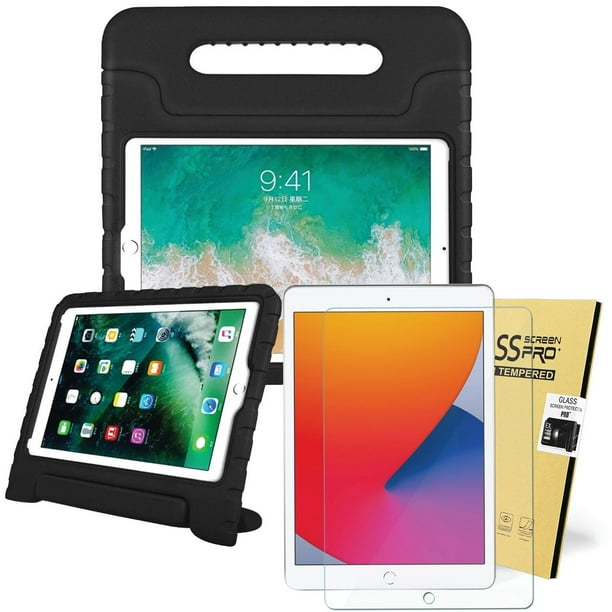 kiq ipad 9 7 case for kids heavy duty tablet cover kid proof child proof shockproof impact drop protection handle for apple ipad air pro 9 7 inch 5th