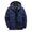 Dark Blue, variant on Men's Ski Snow Jacket Warm Winter Waterproof Coat Color Block Snowboard Rain Jacket Hooded Windproof Windbreaker Orange L