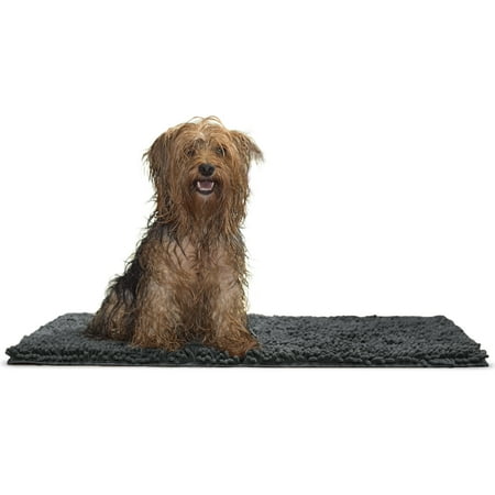 UPC: 0842229116656 | FurHaven Pet Products Muddy Paws Towel & Shammy Rug for Dogs & Cats – Charcoal Gray Medium
