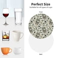 thumbnail image 6 of Naloa Skull with Cash Leather Coasters for Drinks, Durable Drink Coasters 4 Set for Tabletop Protection, Luxurious Home Décor and Housewarming Gift ( {designName})Round Shape, 6 of 6