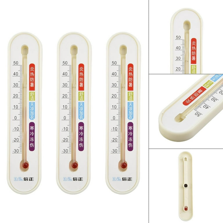 3Pcs Wall Thermometer Indoor Outdoor Mount Garden Greenhouse Home