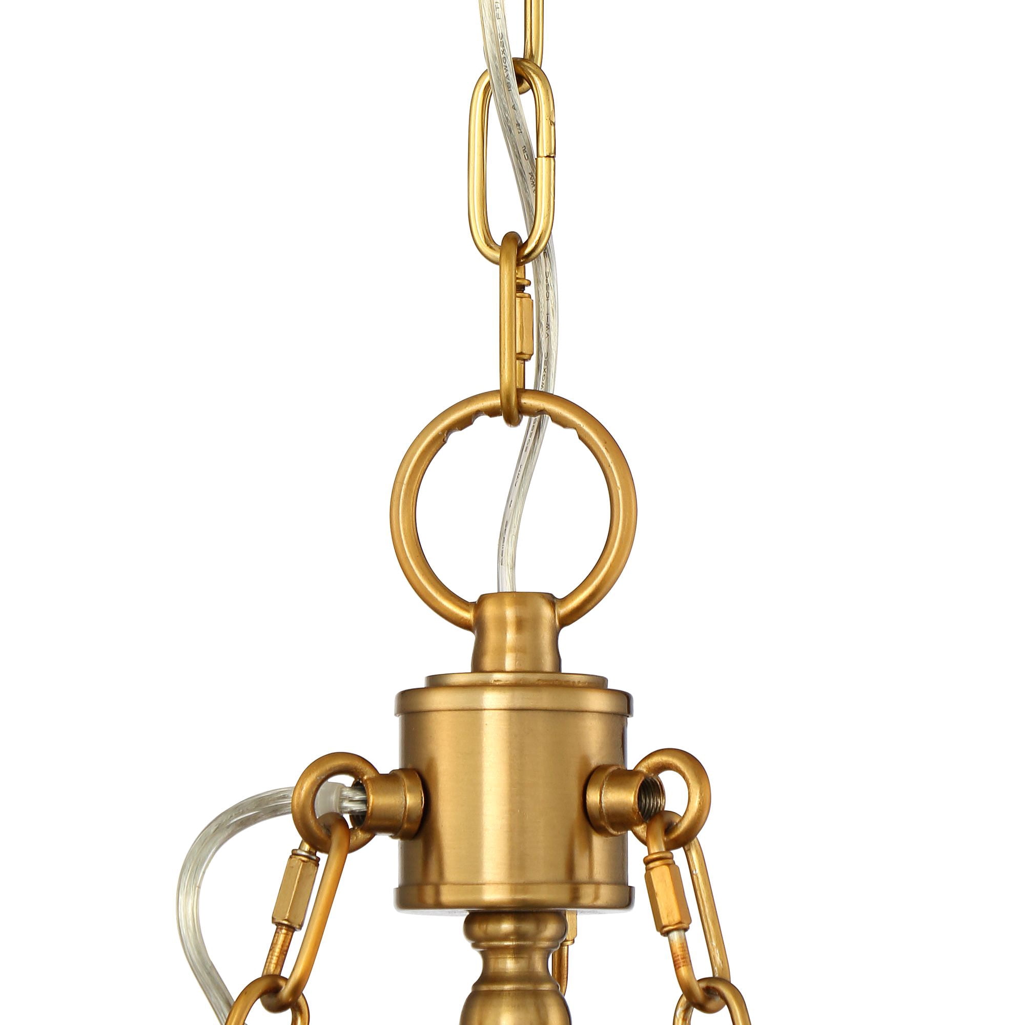 Stiffel Warm Antique Brass Wagon Wheel Chandelier 28" Wide Farmhouse Rustic 6-Light Fixture for Dining Room Living House Foyer Kitchen Island Entryway