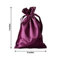 thumbnail image 3 of Efavormart 60PCS EGGPLANT Satin Gift Bag Drawstring Pouch Wedding Favors Bridal Shower Candy Jewelry Bags - 5"x7", 3 of 5