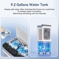 thumbnail image 2 of Enfriador de aire evaporativo, aires acondicionados portátiles 3 en 1 con 2353 CFM, enfriador de pantano con tanque de agua de 9,2 galones, control remoto y táctil, oscilación de 90°+120°, ventilador, 2 of 5