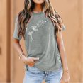 thumbnail image 2 of TSADFHJI T-Shirt Blanc Femme TP Mode Décontractée Impression Mots Col Rond Manches Courtes Tee Tops Tunique Blouse TG Gris, 2 of 5