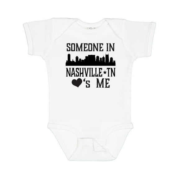 Inktastic Nashville Tennessee Someone Loves Me Skyline Boys or Girls Baby Bodysuit