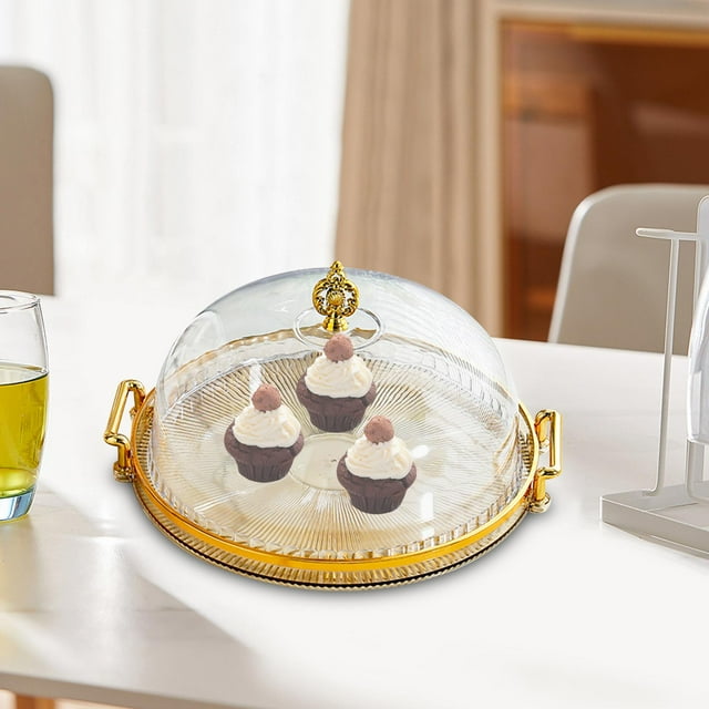Plato de postre, bandeja para pastel, bandeja para servir, plato Simple para , soporte para pastelería, suministros para reunión familiar, Ámbar