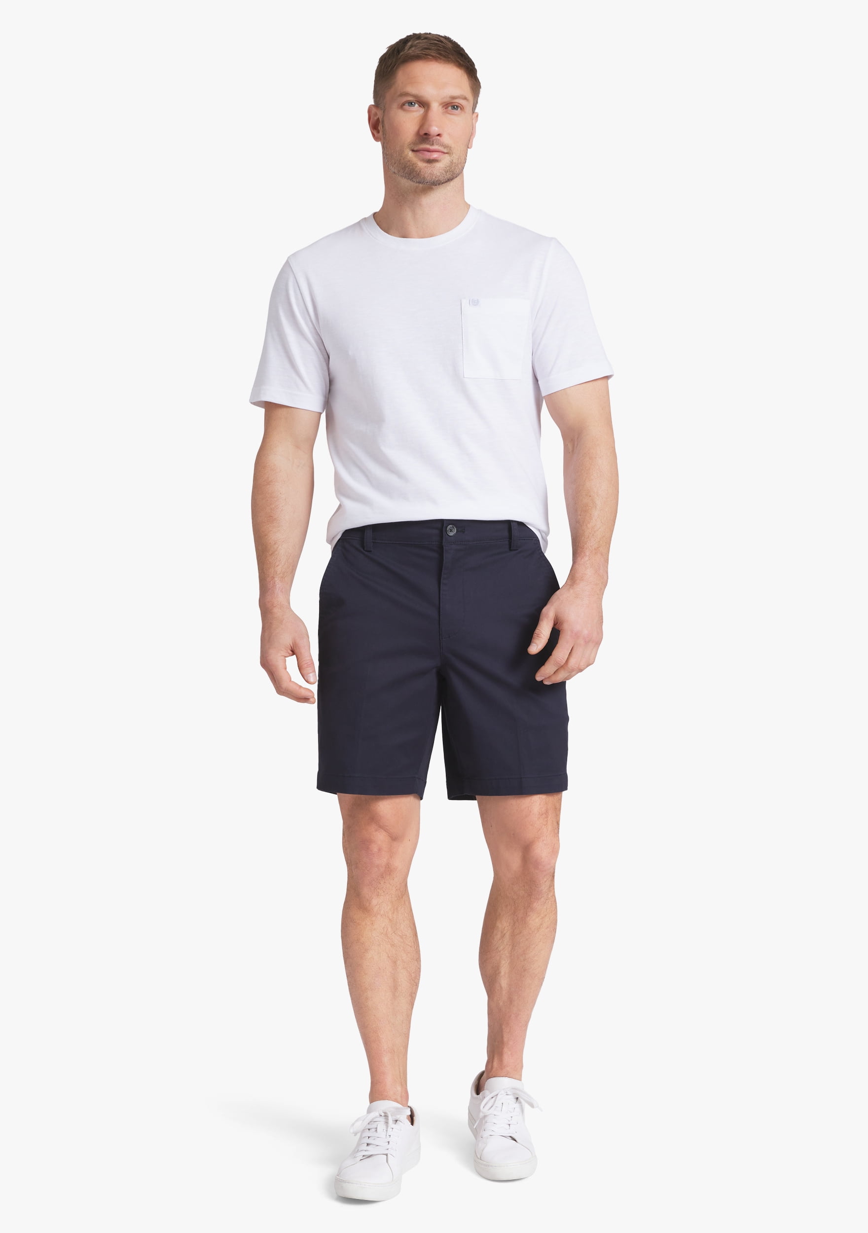 Chaps Men's & Big Men's Flat Front Shorts, Sizes 30-42, 8" Inseam
