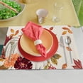 thumbnail image 4 of NSESSHome Thanksgiving Pumpkin Maple Leaf Fall Placemats, Cotton Linen Table Mats Non-Slip Washable Vintage Fall Harvest Pumpkin Flower Maple Leaves Placemat for Dining Kitchen Table Decor, 4 of 4