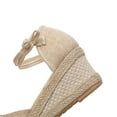 thumbnail image 5 of NOKIO Womens Espadrilles Sandals Closed Toe Platform Ankle Strap Casual Summer Wedges Sandals Women's Casual Shoes Breathable Slip-on Outdoor Leisure Wedges Sandals, 5 of 9