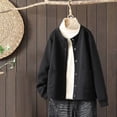 thumbnail image 2 of SuDongPo Warm Coat for Women Solid Color Long Sleeve Half Zipper Button Pocket Baseball Jackets Plus Size Loose Casual Outerwear Fall Winter Fashion 2024 Ladies Soft Jackets, 2 of 4