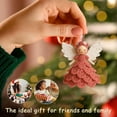 thumbnail image 5 of KOYPTL Crochet Christmas Angel Ornament Kit,Handmade Yarn Crafts Set for Beginners,Christmas Tree Decoration Crochet Doll Hanging Ornament,Holiday Xmas Gifts for Adults and Handmade Lovers Red, 5 of 9