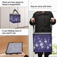 thumbnail image 2 of Home Organizer Foldable Fabric Storage Bin With Handle White Navy Blue, 2 of 7
