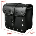 thumbnail image 2 of Pair Motorcycle Saddebags PU Leather Throw Over Saddle bags Side Luggage Tool Bag Universal, Black, 2 of 9