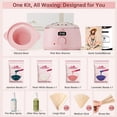 thumbnail image 4 of Lifestance Hair Removal Waxing Kit for Women & Men, Pink Digital Wax Warmer with Silicone Liner, 14.1oz Hard Wax Beads, Oil Spray, Full Body Use, 4 of 8
