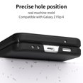 thumbnail image 4 of MonsDirect for 6.7 inch Samsung Galaxy Z Flip 3 5G 2021 Case with A Capacitance Pen, Two Hinge Protection Hard PC Back Anti-Drop Shockproof Full Coverage with S Pen Holder for Galaxy Z Flip 3, Black, 4 of 7