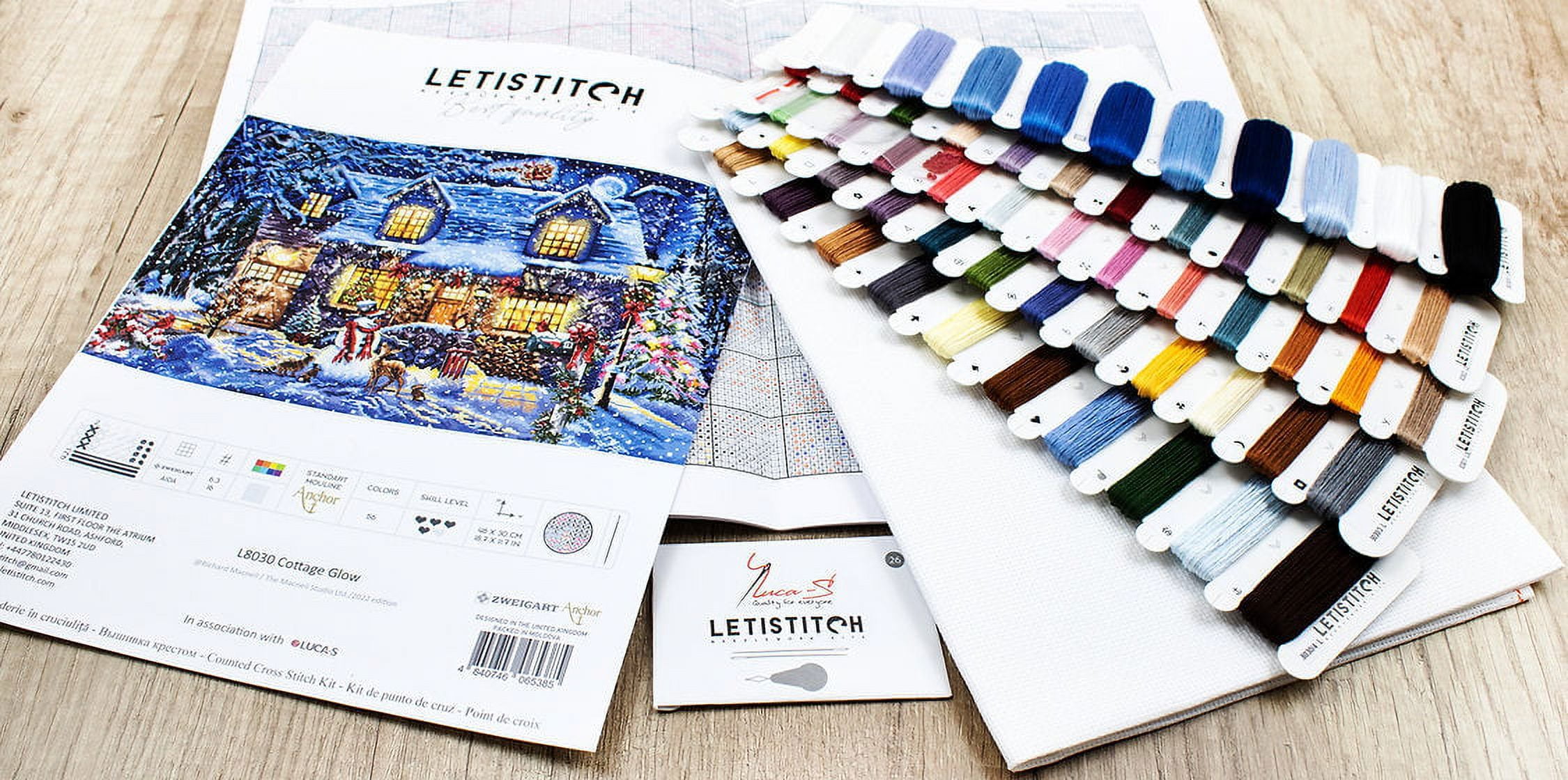Letistitch Cottage Glow Counted Cross-Stitch Kit