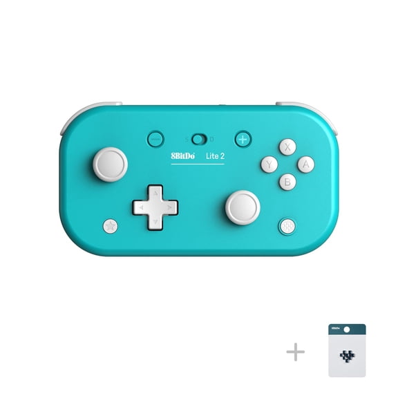 Controlador Bluetooth 8Bitdo Lite 2 con control de movimiento turquesa