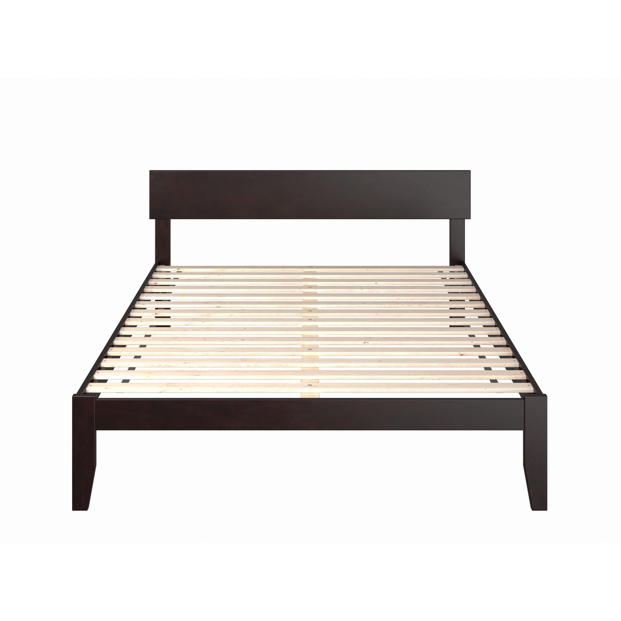 AFI Boston 14" Queen Wood Platform Bed Frame with Modern Headboard, Espresso