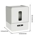 thumbnail image 3 of Toilet Paper Dispenser Wall Mounted Automatic Induction Tissue Box with LED Night Light and Adjustable Paper Output 20.7 cm x 16.8 cm x 13.9 cm, 3 of 9