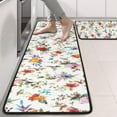 thumbnail image 2 of Kitchen Rugs Sets Of 2,Pioneer Flower Floral Print Pattern Anti Fatigue Kitchen Mat Rugs Non Slip Washable,Decorative Kitchen Floor Mats for Kitchen,Sink,Laundry,17"x47"+17"x47", 2 of 5