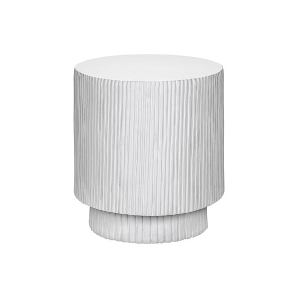 Monarch Specialties - Accent Table, 25"H, Indoor Or Outdoor, Bedroom, End, Living Room, Nightstand, Round, Side Table, White, Contemporary, Modern