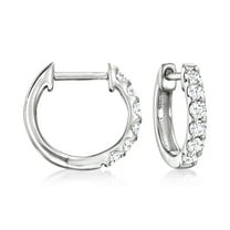 Ross-Simons 0.33 ct. t.w. Lab-Grown Diamond Hoop Earrings in Sterling Silver, Women's, Adult