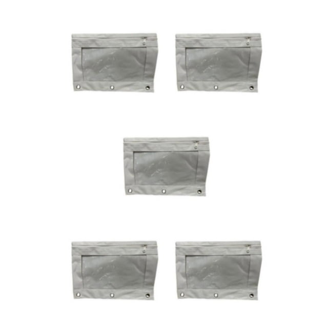 Destyer Durable Zippered Pouch For Easy Storage Of Important Papers Portable Stylish White 5Set