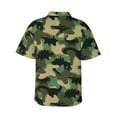 thumbnail image 4 of Xecao Camouflage Dinosaur print Hawaiian shirt - a stylish short-sleeve button-down for men, perfect for casual beach and tropical outings., 4 of 9