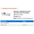 thumbnail image 2 of Fuel Filter - Compatible with 1986 - 1992 Volvo 740 2.3L 4-Cylinder 1987 1988 1989 1990 1991, 2 of 2