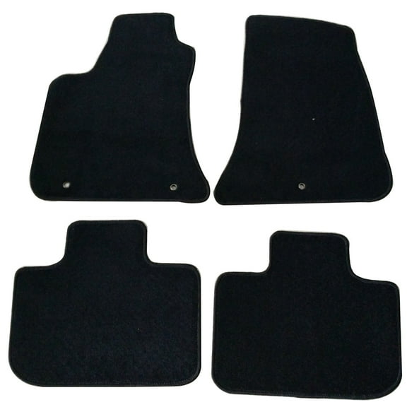 Ikon Motorsports Compatible with 11-23 AWD Chrysler 300 Dodge Charger 4Dr OE Factory Style Gray Nylon Carpet Car Floor Mats Front Rear 4pcs 2011 2012 2013 2014 2015 2016