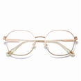 thumbnail image 6 of Lightweight Silver Metal Eyeglasses, Polygon Frame, Anti Blue Light Fashion Eyewear for Men Women, 6 of 6