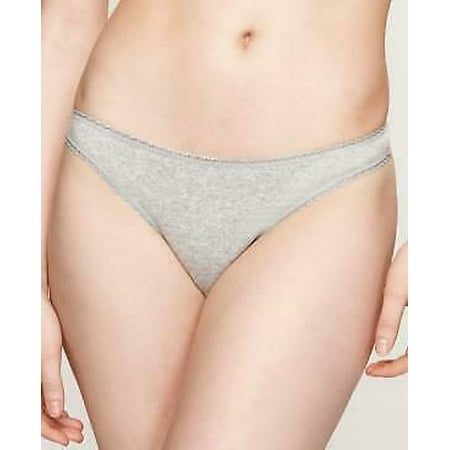 Charter Club Women Gray Pretty Cotton Thong Underwear Panties Size XS MSRP $7