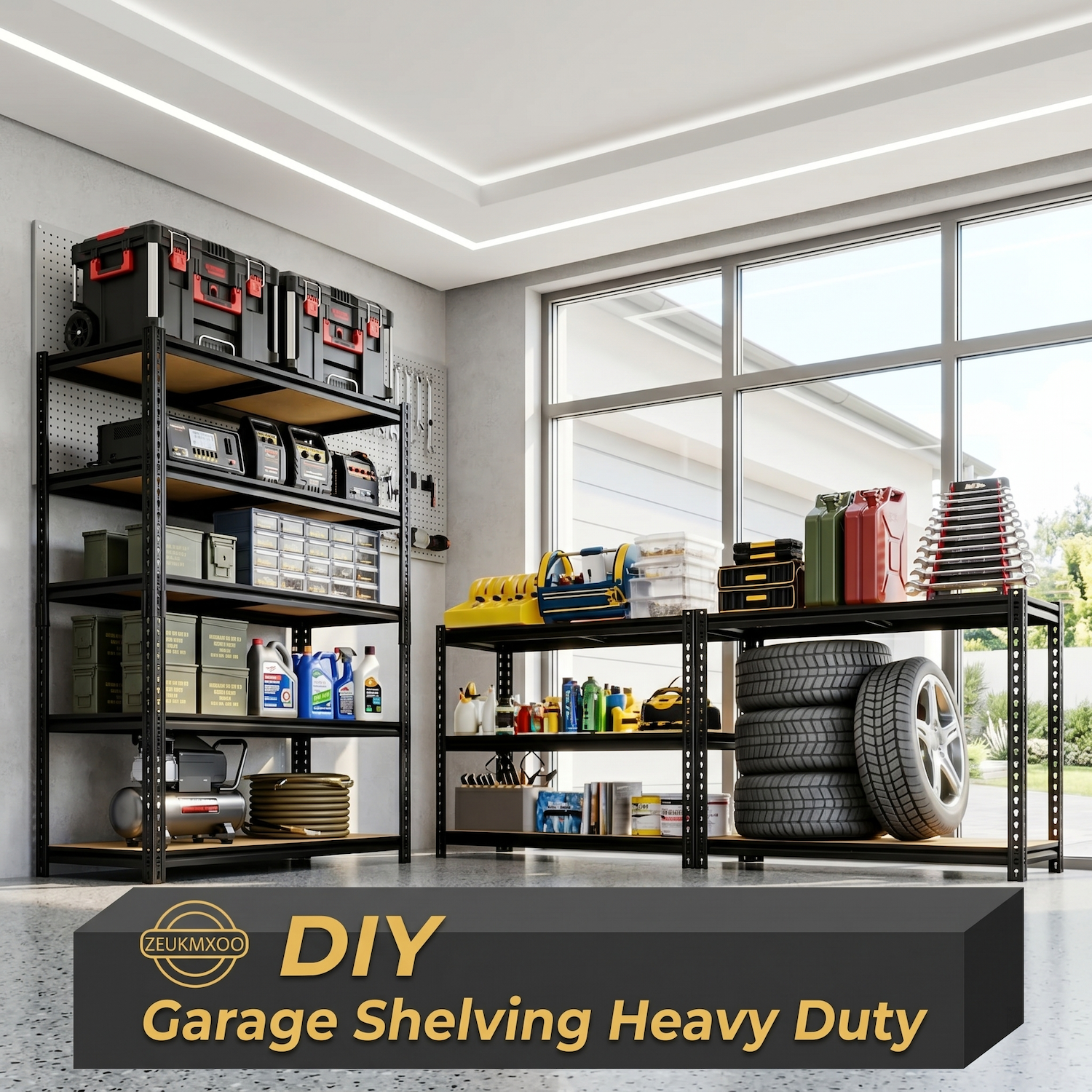 uberlyfe 5-Tier Heavy-Duty Metal Garage Shelves, 2400 Lbs photo 6