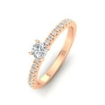 thumbnail image 3 of 1/2 Carat TW Round Natural Diamond Engagement Rings in 10k Rose Gold, 3 of 5