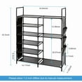 thumbnail image 4 of Liwarace 6 Tier Shoes Rack Entryway Coat Rack Storage Shelves Hall Large Stand Organizer, 4 of 12